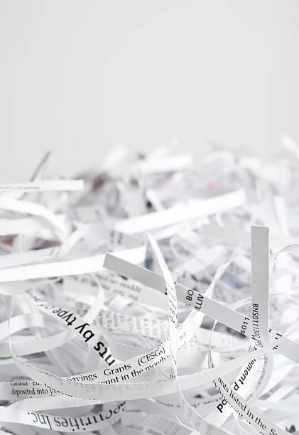 istock Shredded paper against white background 173582512