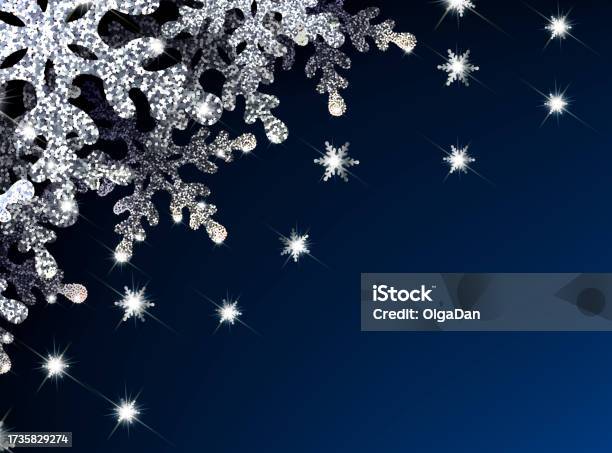 Corner Snowflake Vector Banner Silver Snowflakes In The Corner Vector Stock Illustration ...