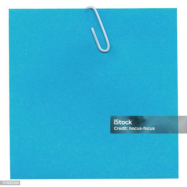 Adjunta Nota Foto de stock y más banco de imágenes de Artículo de papelería - Artículo de papelería, Azul, Cuadrado - Composición
