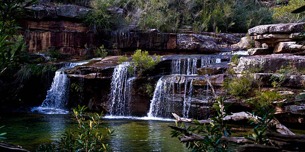 Quaint waterfall in Sydney stock photo