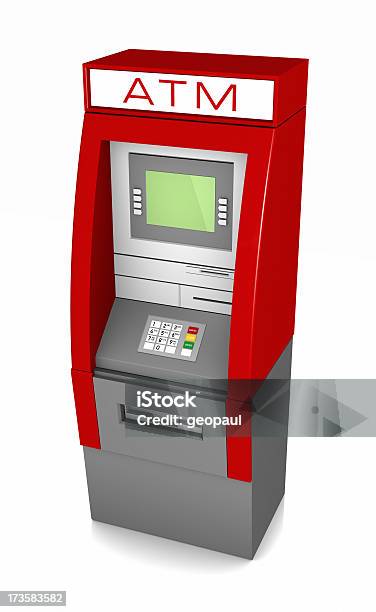 Atm - zdjęcia stockowe i więcej obrazów Bankomat - Bankomat, Neutralne tło, Trójwymiarowy