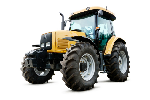 New unused farm machine - isolated on white with soft shadow + clipping path