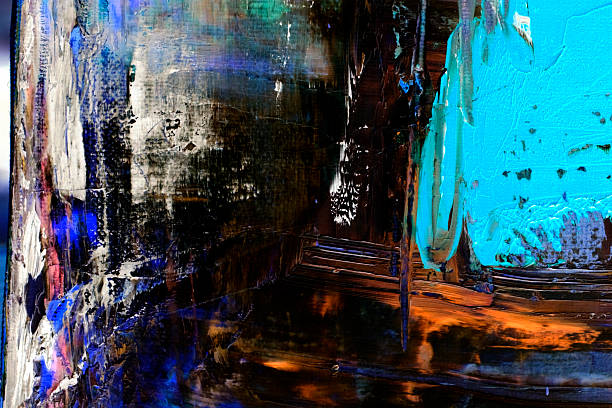 istock Abstract painted black and blue art backgrounds. 173584884