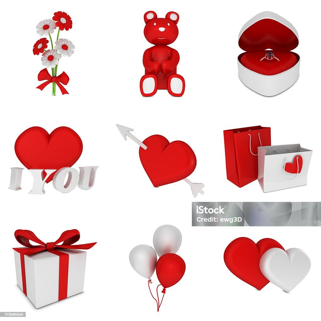 Iconos de día de San Valentín - Foto de stock de Actividad romántica libre de derechos