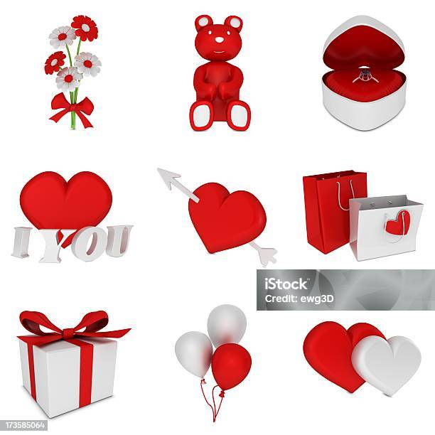 Iconos De Día De San Valentín Foto de stock y más banco de imágenes de Actividad romántica - Actividad romántica, Amor - Sentimiento, Anillo - Joya