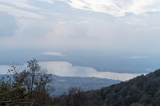 Panoramic view of Varese Lake