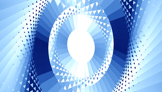 Abstract geometry triangle blue and white
