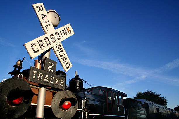 鉄道の交差点 ストックフォト