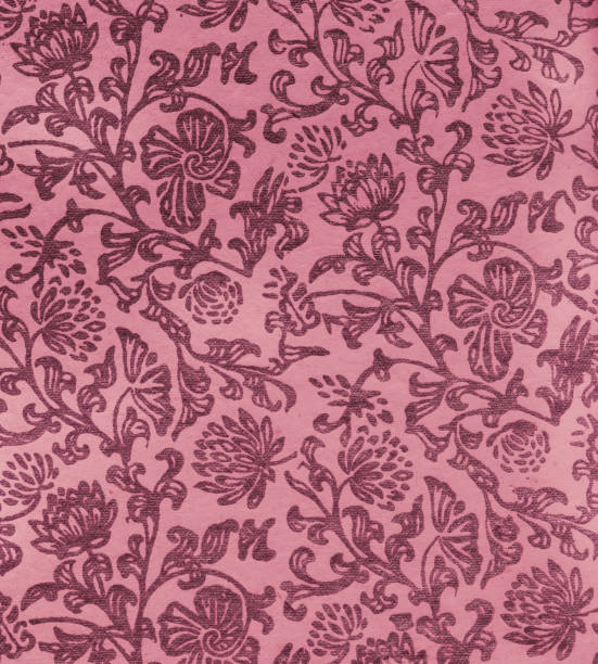 old paper with Art Nouveau floral pattern