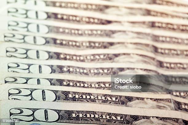 Банкнота 20 Доллар Фоне — стоковые фотографии и другие картинки 1 доллар - Бумажные деньги США - 1 доллар - Бумажные деньги США, 20 американских долларов, Bringing home the bacon - английское выражение