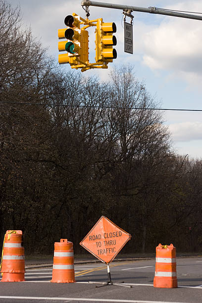 istock Road closed to thru traffic 173587025