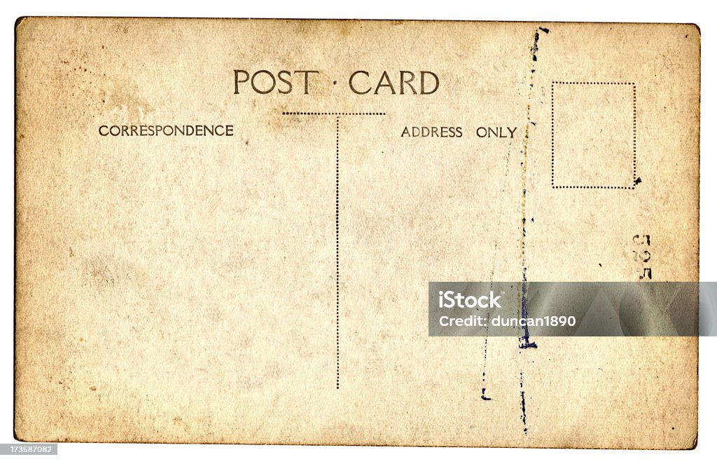 Grungy viejo postal - Foto de stock de Abandonado libre de derechos