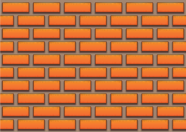 pomarańczowy cegła tło - brick backgrounds orange brick wall stock illustrations