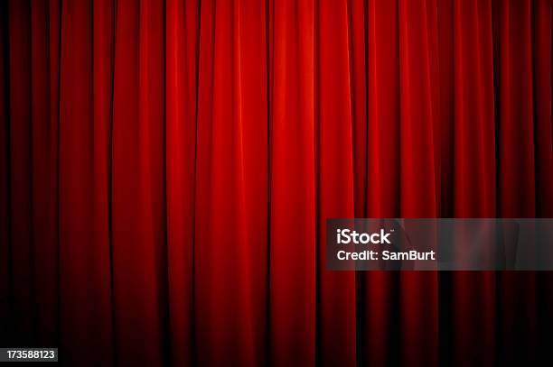 Theater Vorhänge Hintergrund Stockfoto und mehr Bilder von Vorhang - Vorhang, Rot, Theateraufführung