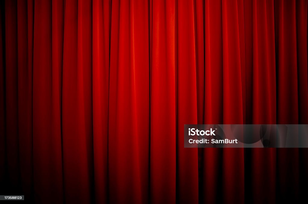 Theatre Curtains Background Royalty free stock photo of a theatre curtain background with vignette. Curtain Stock Photo