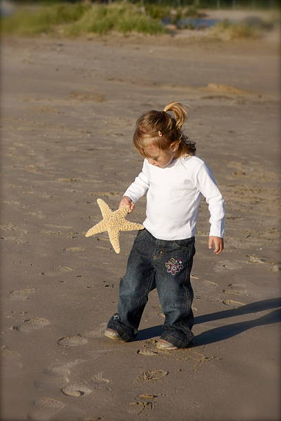 istock Little Girl and Starfish 173589015