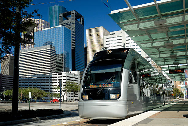 istock Metro Train at Platform With Modern Skyscrapers In Background 173589049