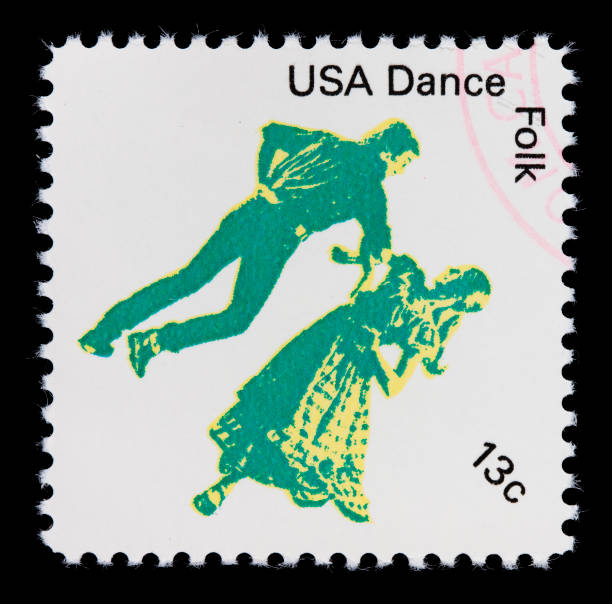 istock USA Folk Dance postage stamp 173589244