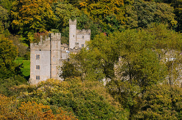 Haddon Hall Haddon Hall in the English Peak District enjoying the autumn sunshine bakewell photos stock pictures, royalty-free photos & images