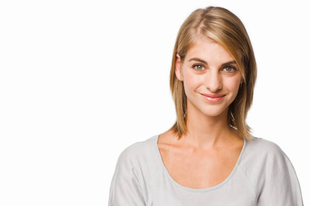 istock Smiling young woman isolated on white 173589850
