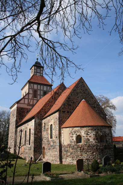 istock Little Fieldstone Church 173590970