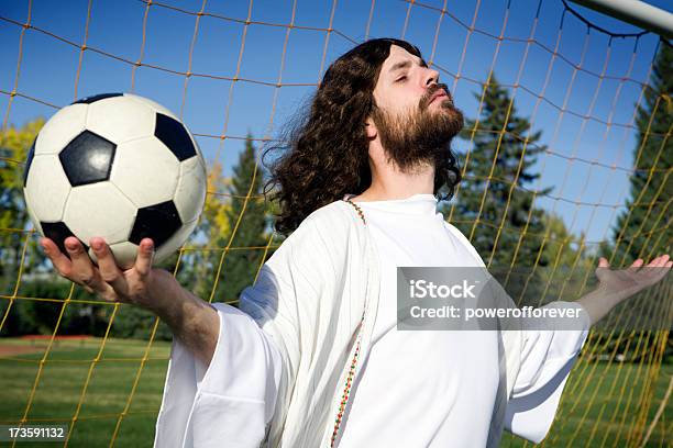 Soccer Jesus Stock Photo - Download Image Now - Jesus Christ, Soccer, Religion