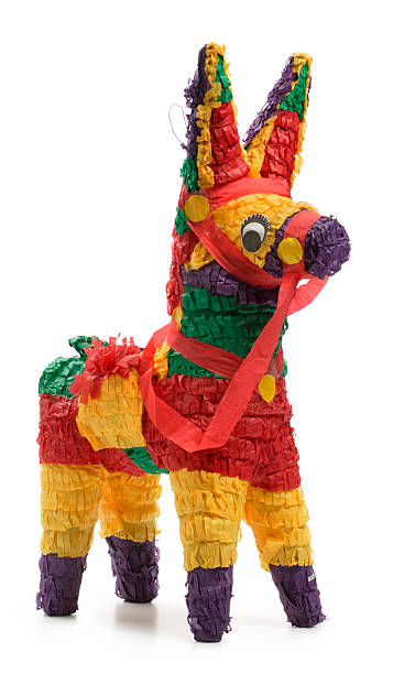 Pinata Donkey pinata on white surface ass horse family photos stock pictures, royalty-free photos & images