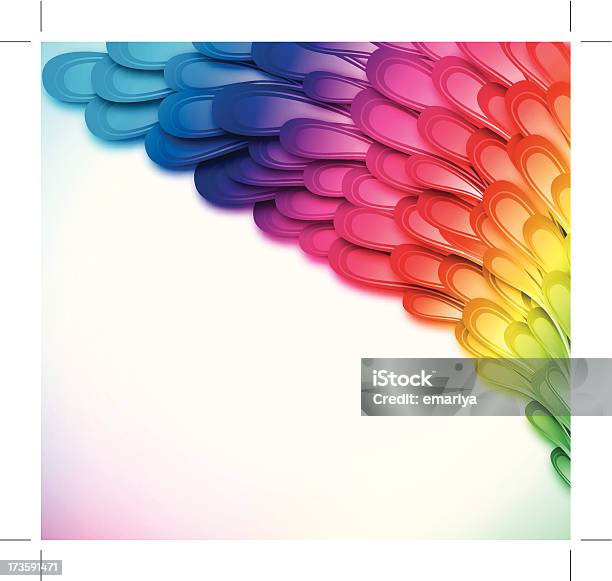 Rainbow Floral Retrodesign Vektor Stock Vektor Art und mehr Bilder von Abstrakt - Abstrakt, Ast - Pflanzenbestandteil, Biegung