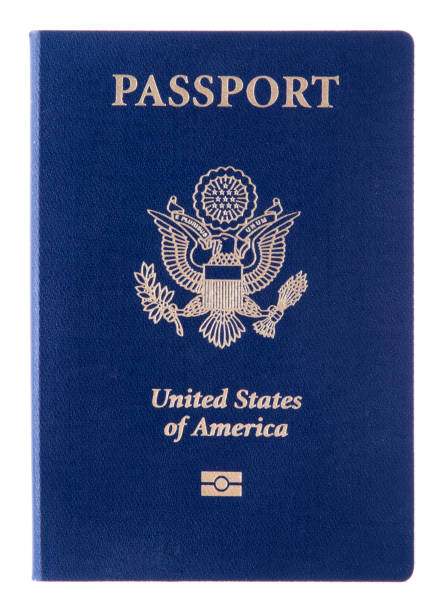 novo eua. passaporte - passport usa american culture front view imagens e fotografias de stock