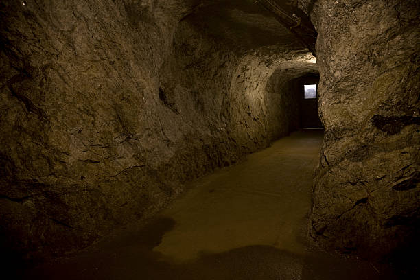 istock Light at the End of Tunnel - Cave-like Mine Passage 173592087