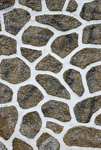 Faux stone stucco stock photo
