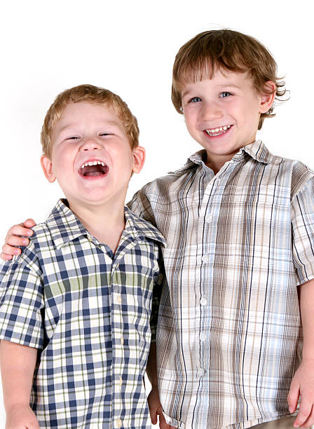 Happy Brothers stock photo