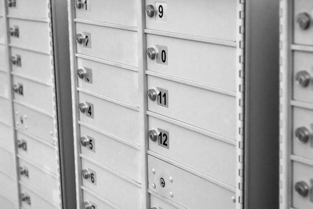 Metal Lockboxes stock photo