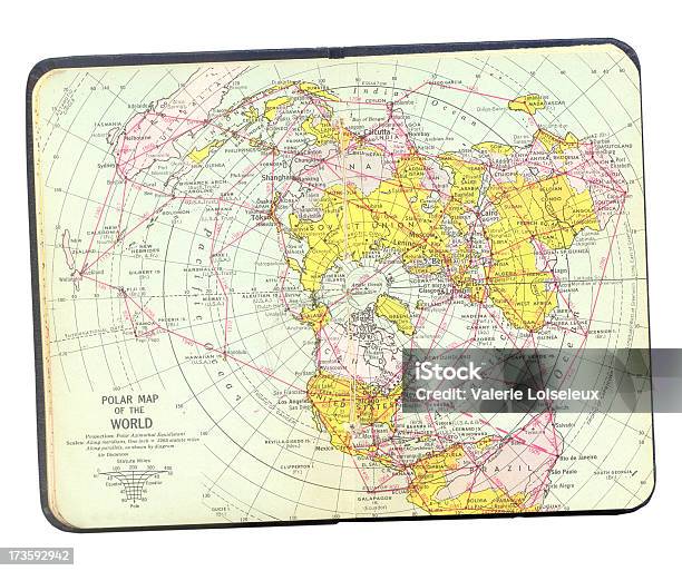 Photo libre de droit de Polar Carte Du Monde banque d'images et plus d'images libres de droit de Carte - Carte, Pôle Nord, Livre