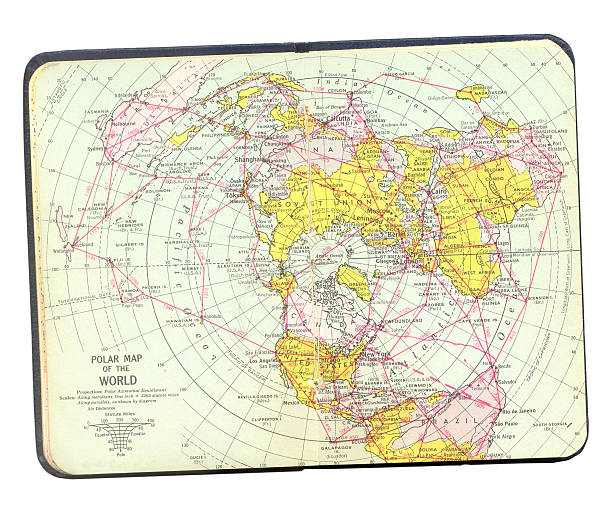 Polar map of the world Polar map of the world. north pole map stock pictures, royalty-free photos & images