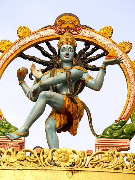 Indian Gold Shiva stock photo