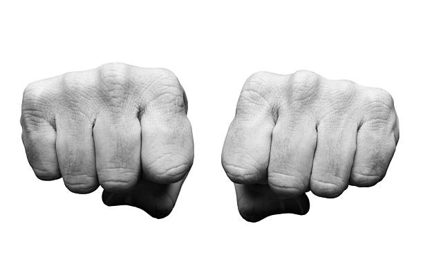 Clenched Fists stock photo