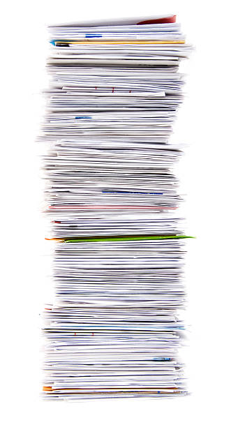 istock Big Stack of Unpaid Bills and Envelopes Isolated on White 173594318