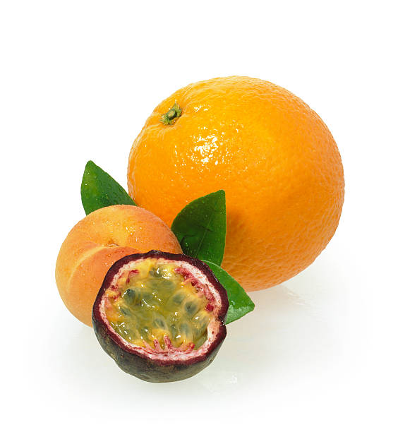 three Fruits with Leafs