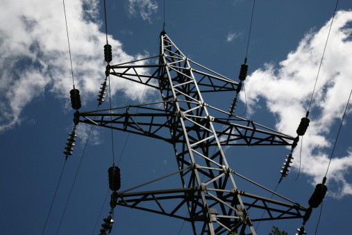 Pole of electrity with beautifle sky. Camera Canon EOS 5D.