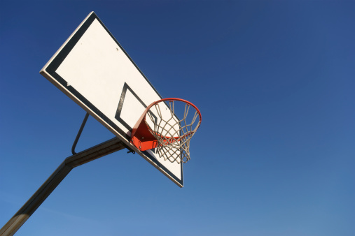 Basket hoop against sky - wide angleMy other similar images