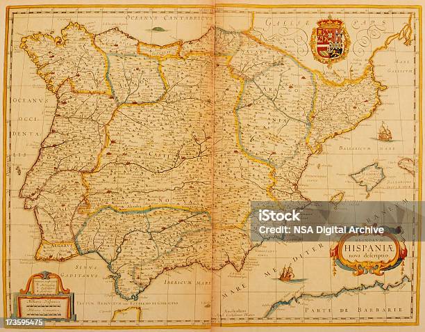 맵 Of Spain 카스티야 이 레온에 대한 스톡 벡터 아트 및 기타 이미지 - 카스티야 이 레온, 오래된, 지도