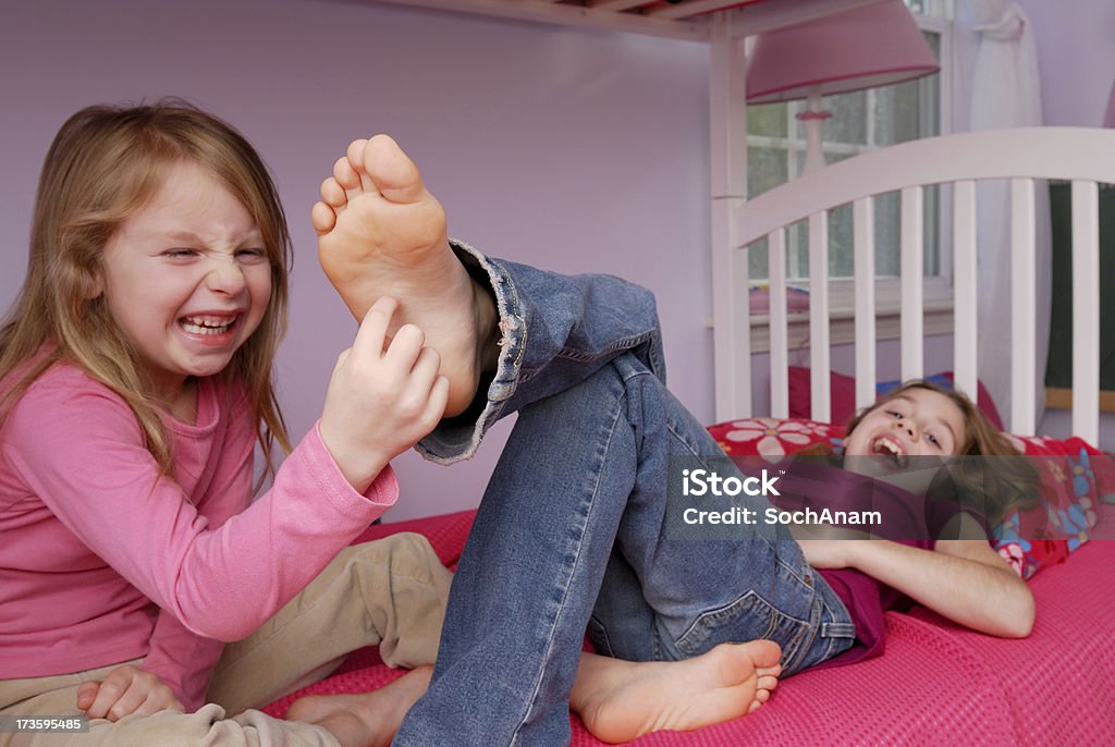 Does This Tickle Stock Photo - Download Image Now - Tickling, Girls, 4