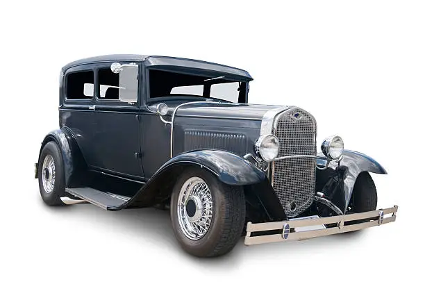 An original 1930's American Car. Clipping Path on vehicle.