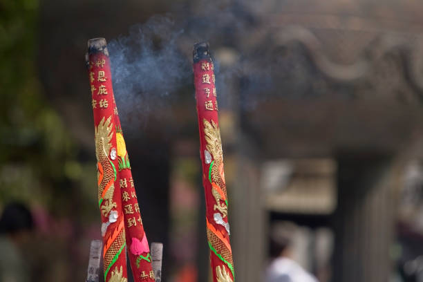 istock Incense sticks at a Chinese temple 173595694