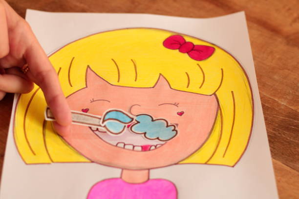 istock Person Playing with Playful Drawing of a Dentist 1735961212