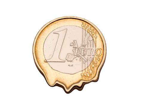One Euro Coin Melting