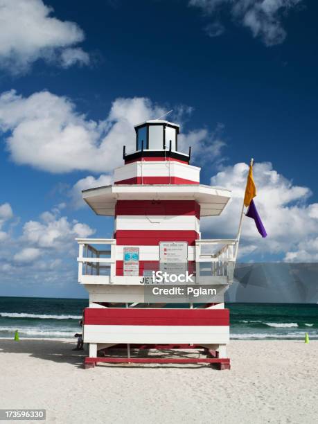 Rettungsschwimmer Post Auf South Beach Miami Stockfoto und mehr Bilder von Atlantik - Atlantik, Farbbild, Florida - USA