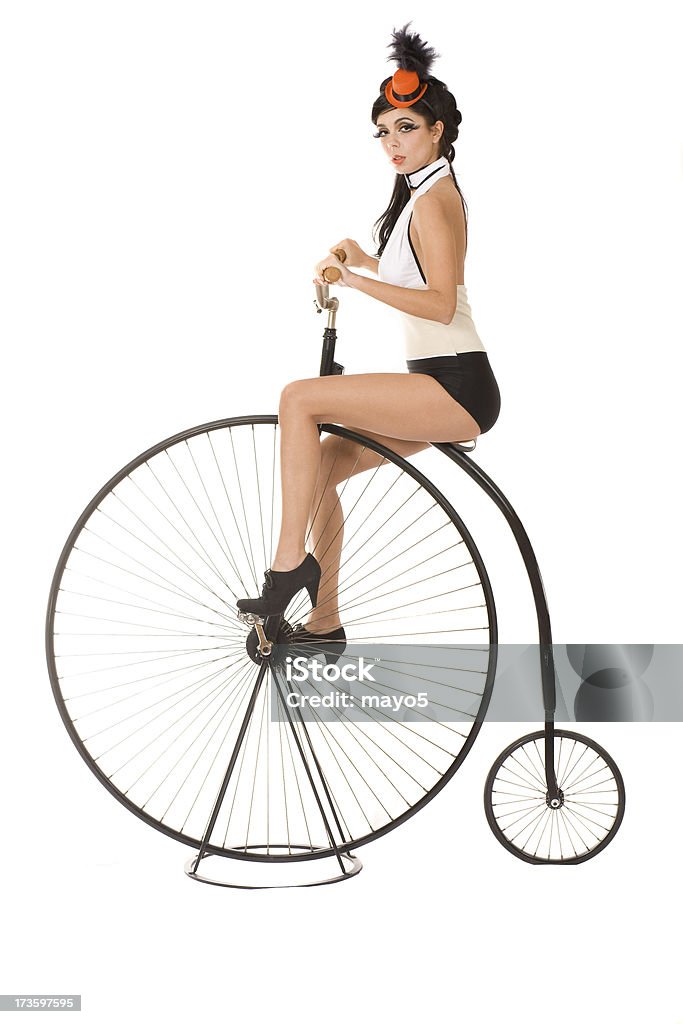 model girl on the bicycle 1920-1929 Stock Photo