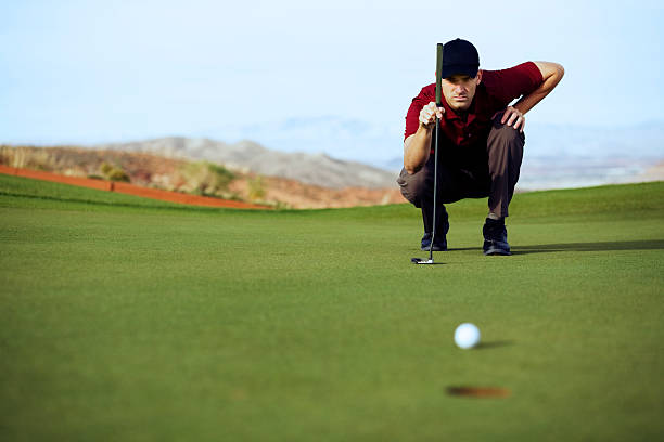 eagle - golf putting determination focus foto e immagini stock